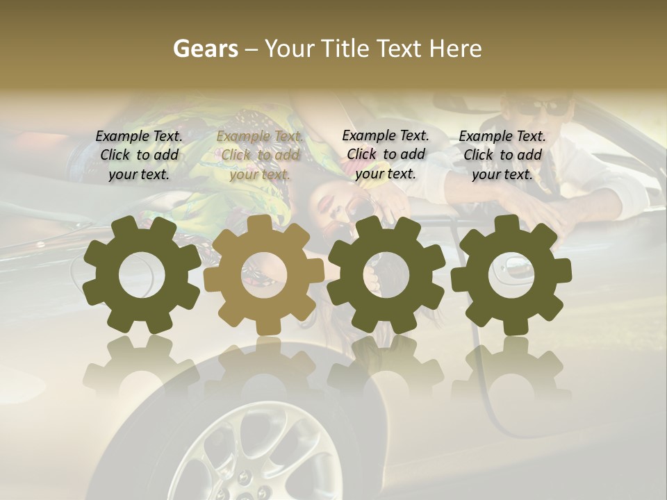 Wife White Portrait PowerPoint Template