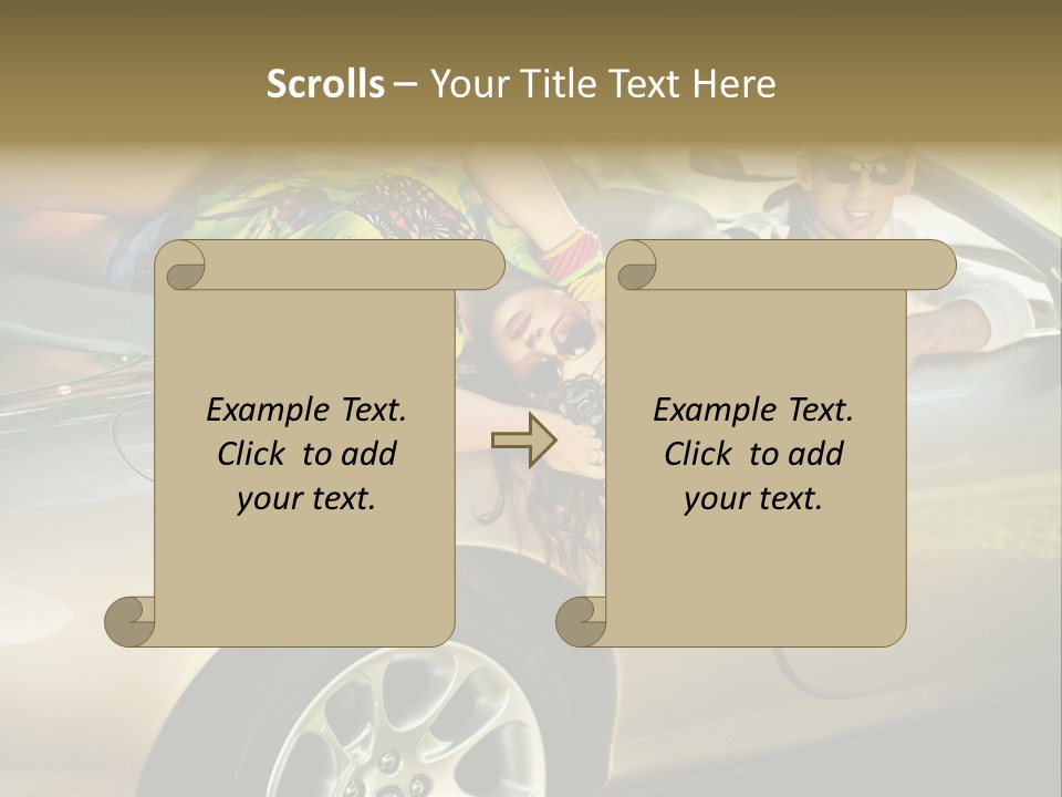 Wife White Portrait PowerPoint Template