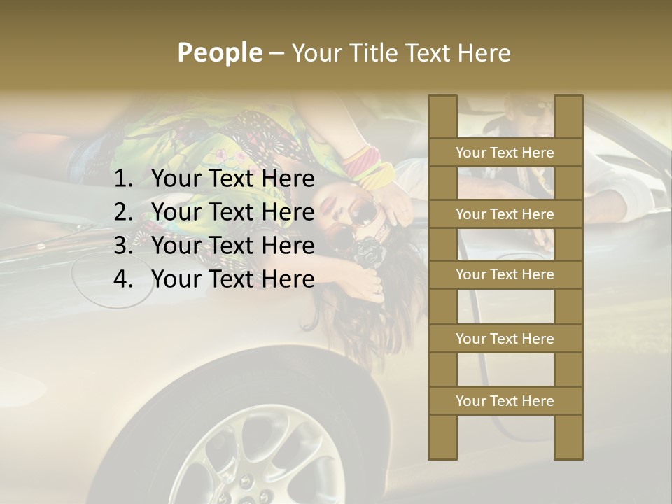 Wife White Portrait PowerPoint Template