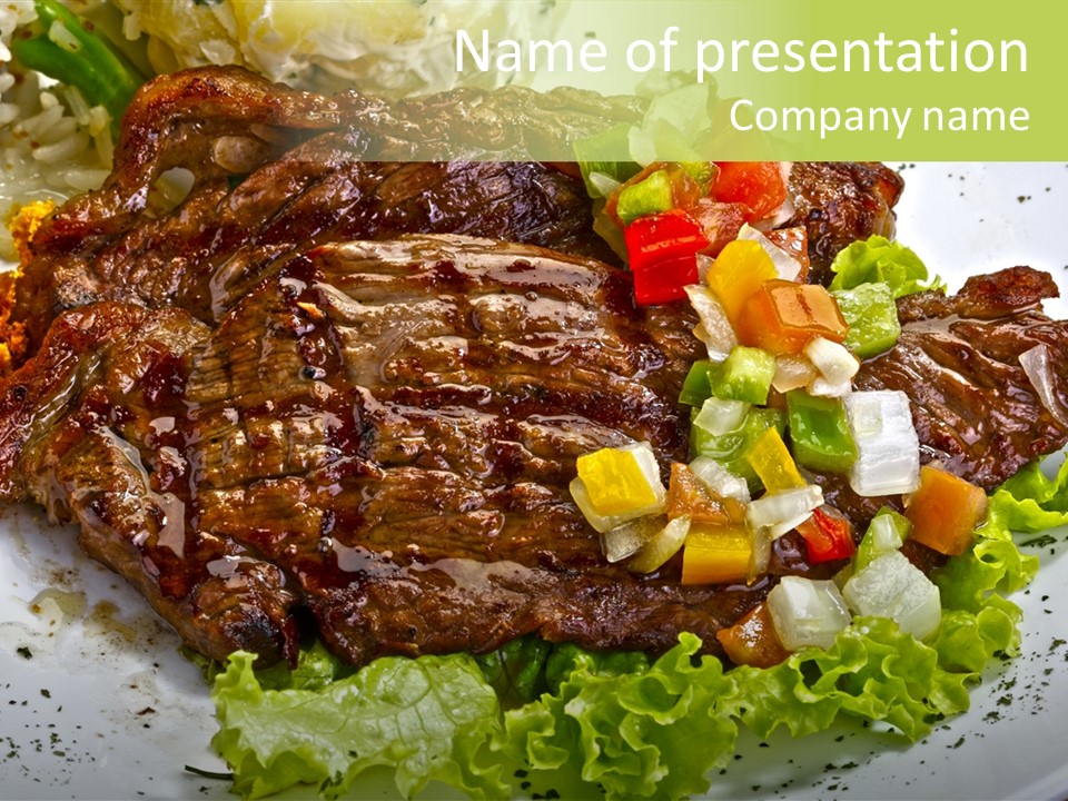 Cuisine Food Fire PowerPoint Template