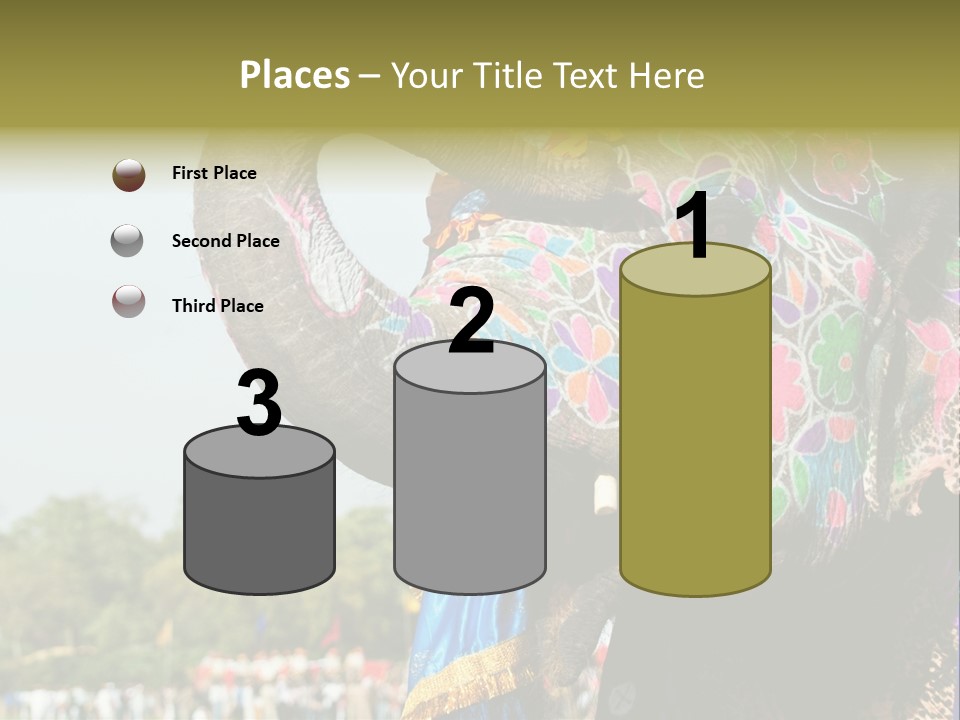 Holi Decorated Elephant India India Festival PowerPoint Template