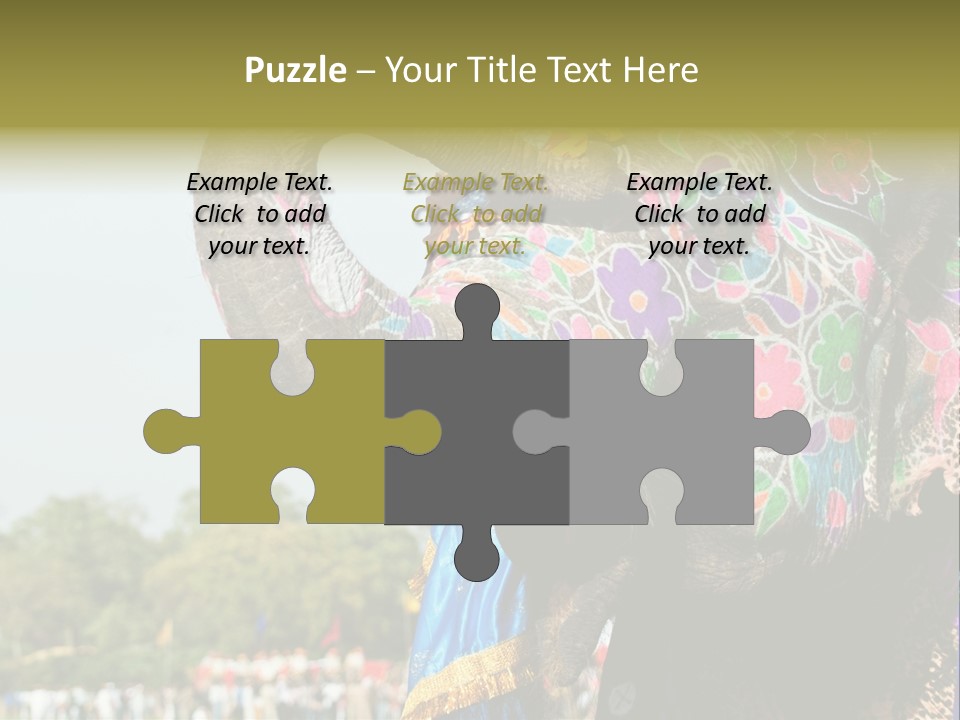 Holi Decorated Elephant India India Festival PowerPoint Template