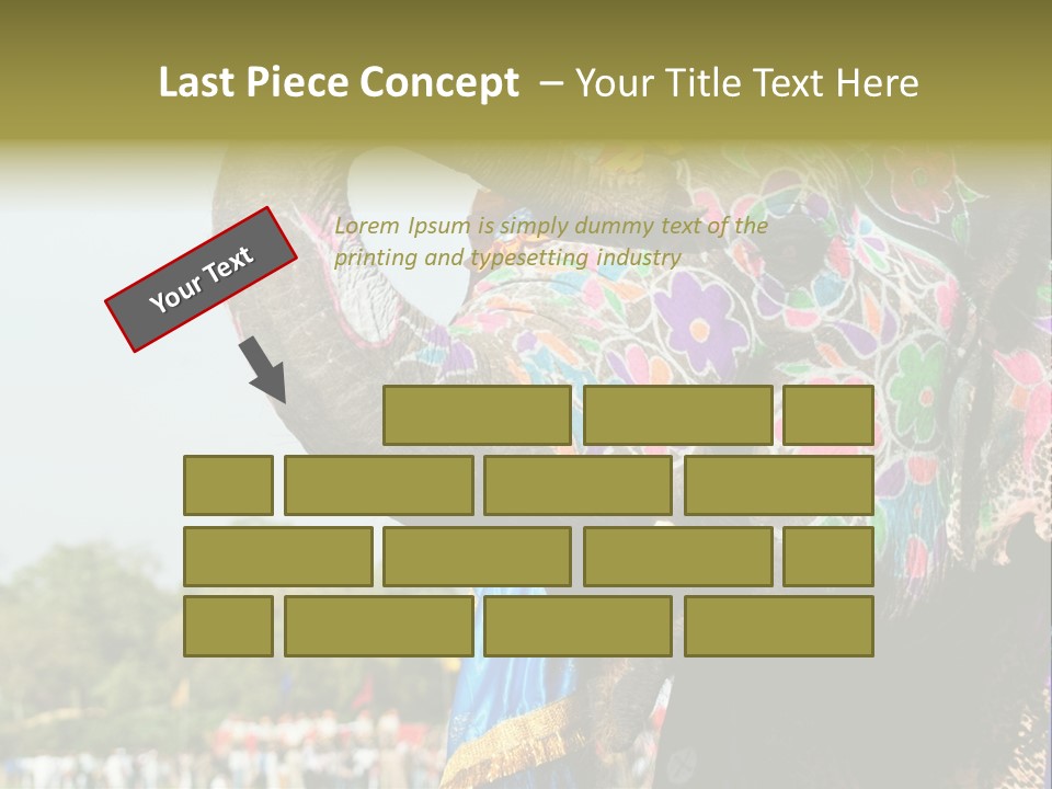 Holi Decorated Elephant India India Festival PowerPoint Template