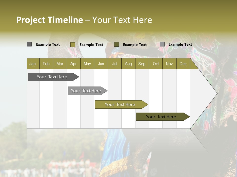 Holi Decorated Elephant India India Festival PowerPoint Template