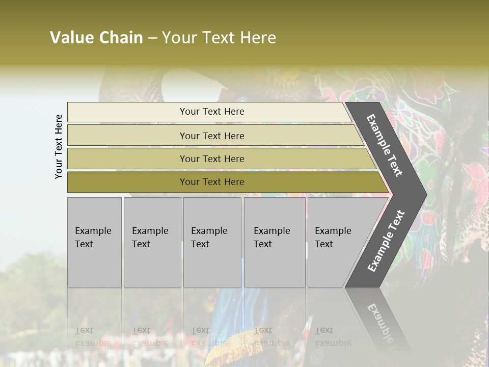 Holi Decorated Elephant India India Festival PowerPoint Template