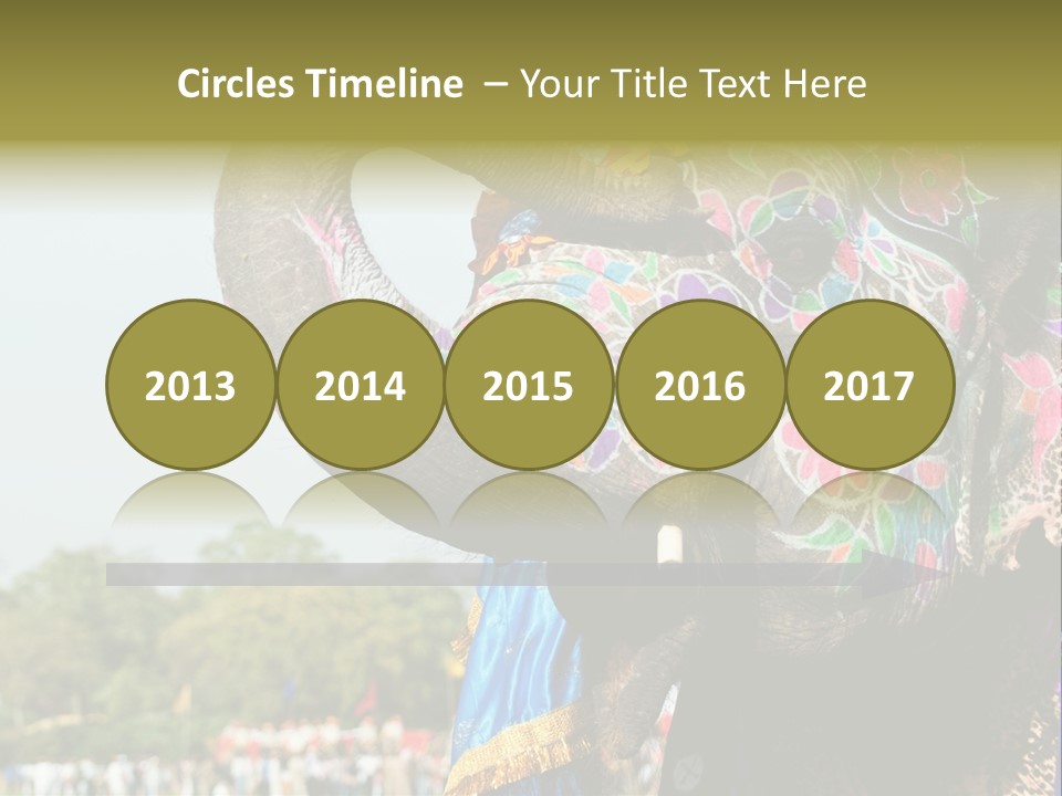 Holi Decorated Elephant India India Festival PowerPoint Template