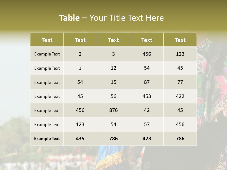 Holi Decorated Elephant India India Festival PowerPoint Template