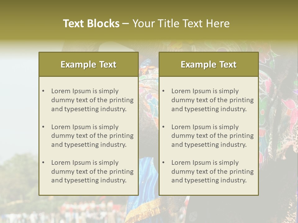 Holi Decorated Elephant India India Festival PowerPoint Template