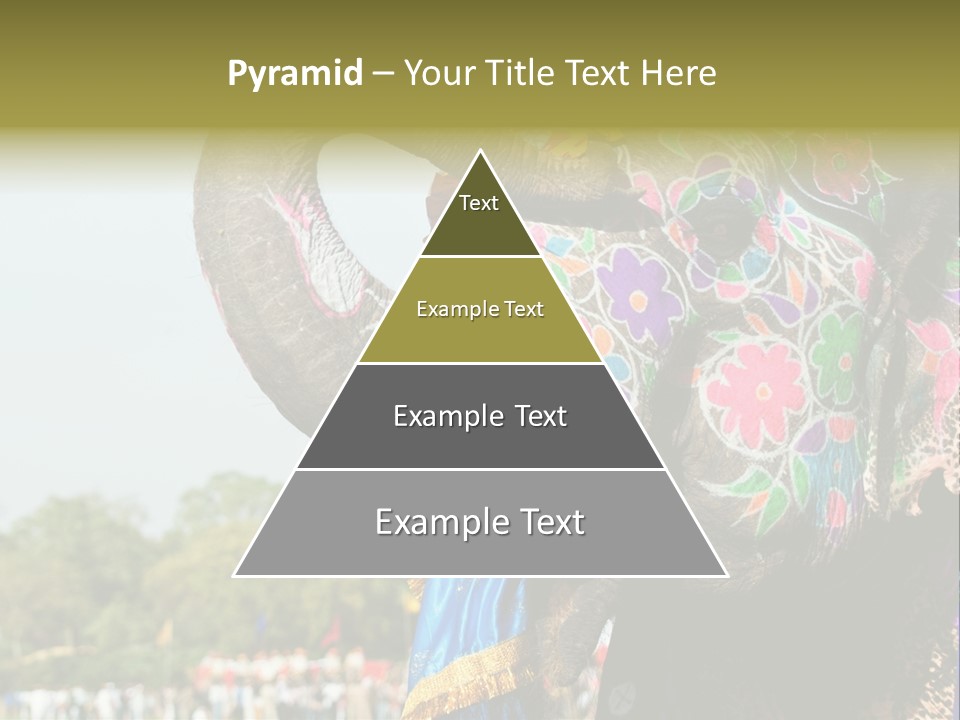 Holi Decorated Elephant India India Festival PowerPoint Template