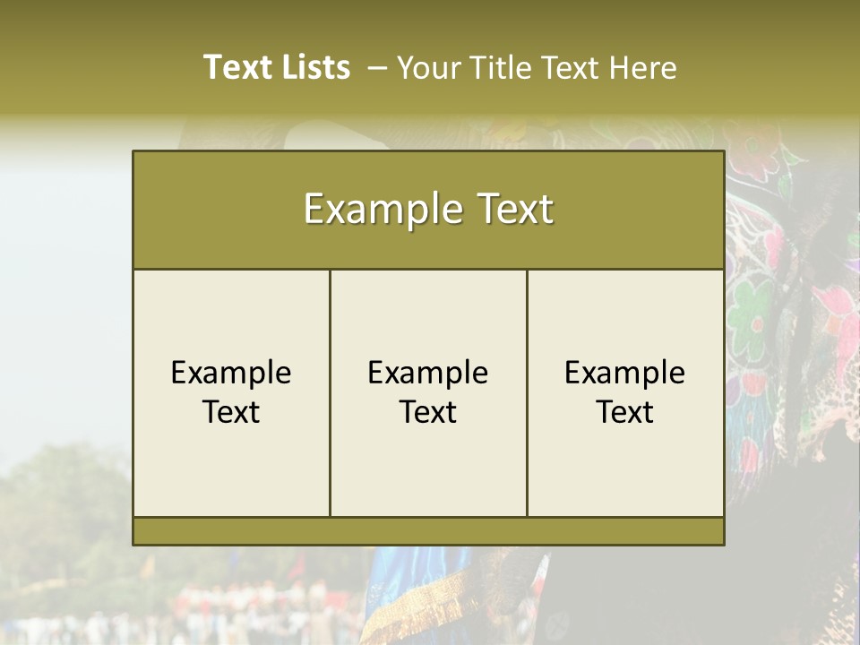 Holi Decorated Elephant India India Festival PowerPoint Template