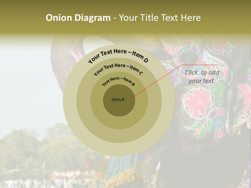 Holi Decorated Elephant India India Festival PowerPoint Template