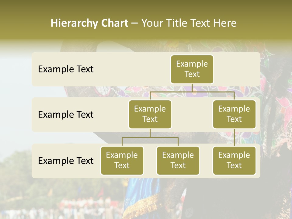 Holi Decorated Elephant India India Festival PowerPoint Template