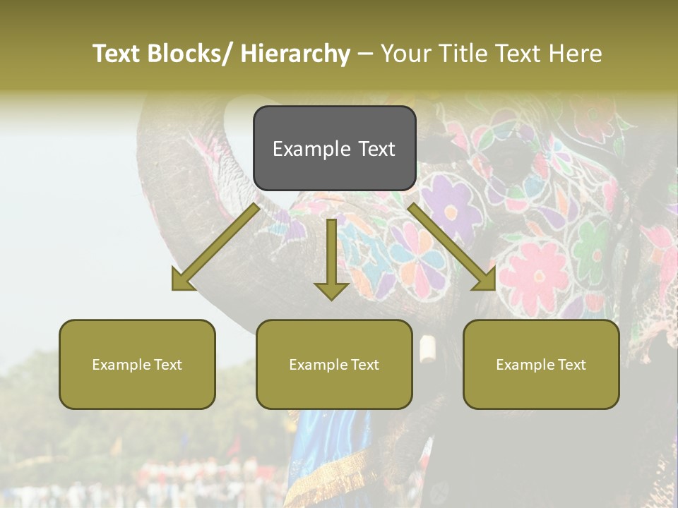 Holi Decorated Elephant India India Festival PowerPoint Template