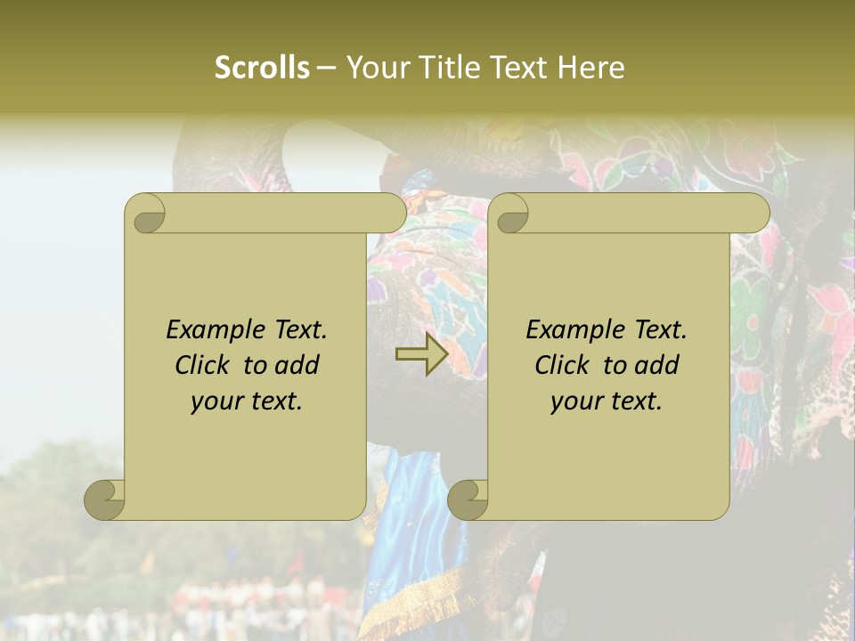 Holi Decorated Elephant India India Festival PowerPoint Template