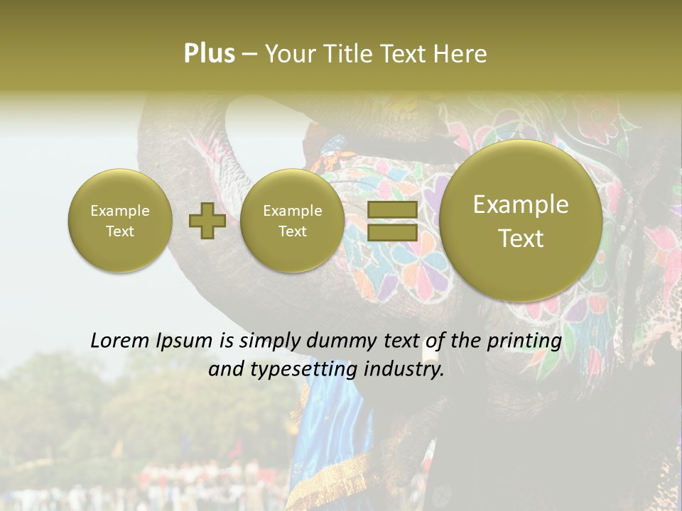 Holi Decorated Elephant India India Festival PowerPoint Template