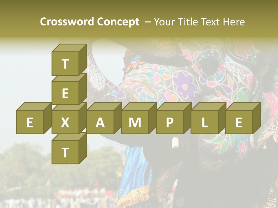 Holi Decorated Elephant India India Festival PowerPoint Template