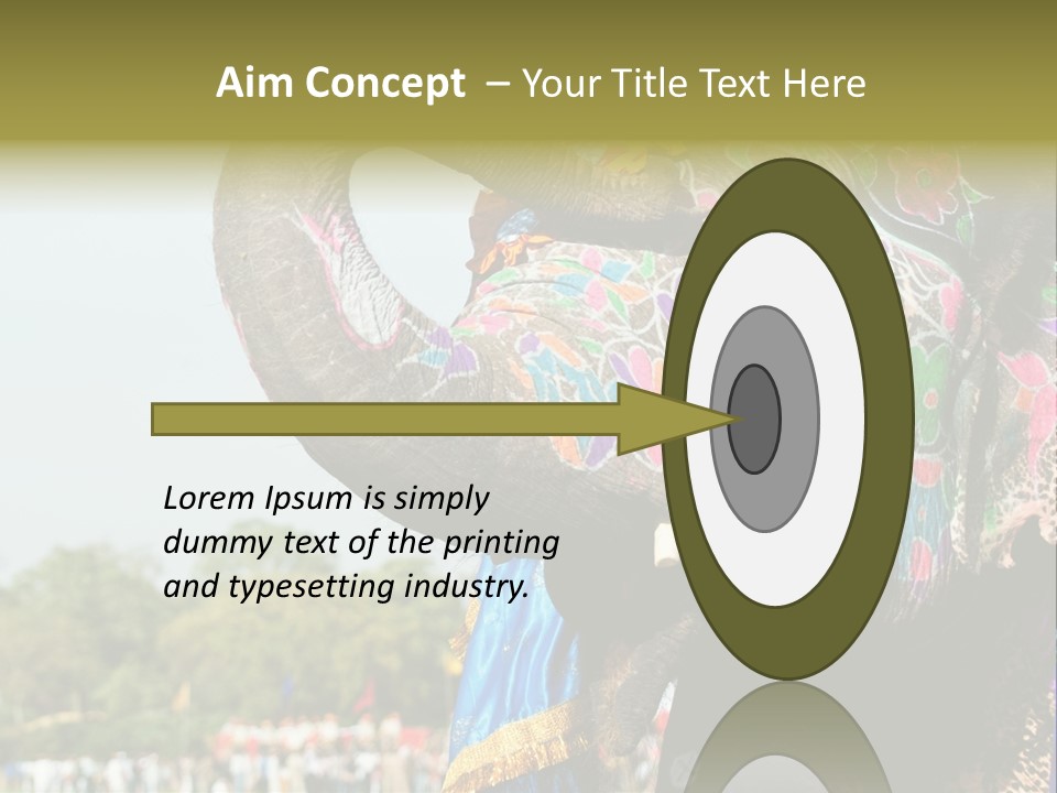 Holi Decorated Elephant India India Festival PowerPoint Template