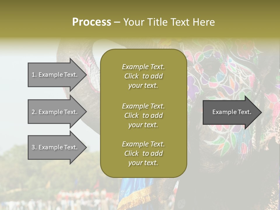 Holi Decorated Elephant India India Festival PowerPoint Template