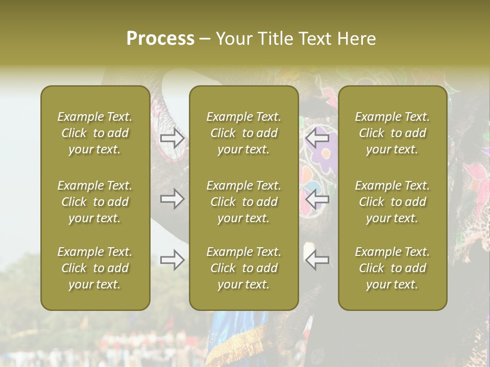 Holi Decorated Elephant India India Festival PowerPoint Template