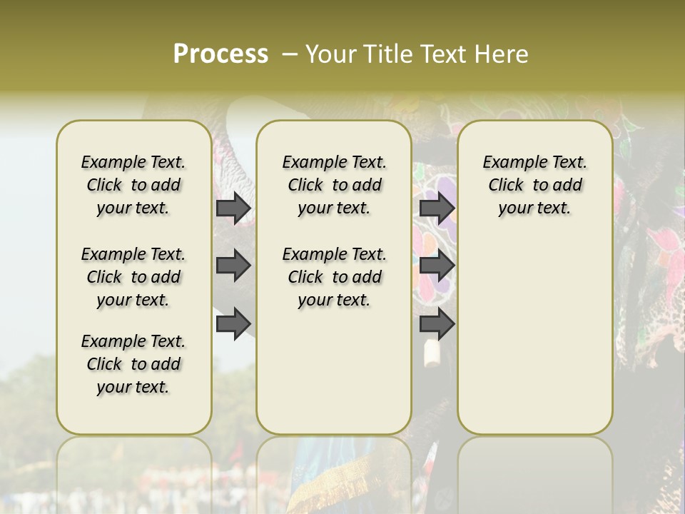 Holi Decorated Elephant India India Festival PowerPoint Template