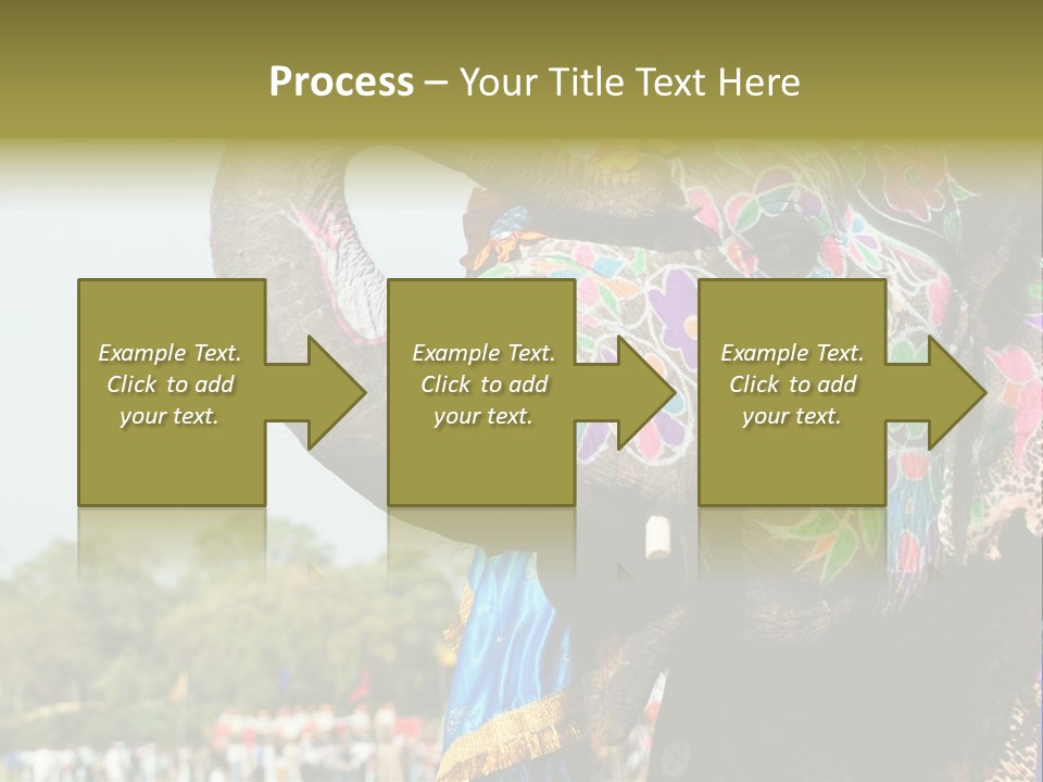 Holi Decorated Elephant India India Festival PowerPoint Template