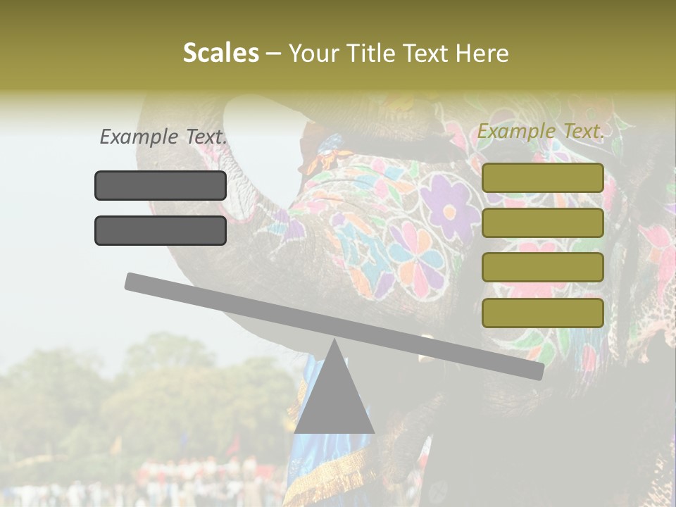 Holi Decorated Elephant India India Festival PowerPoint Template