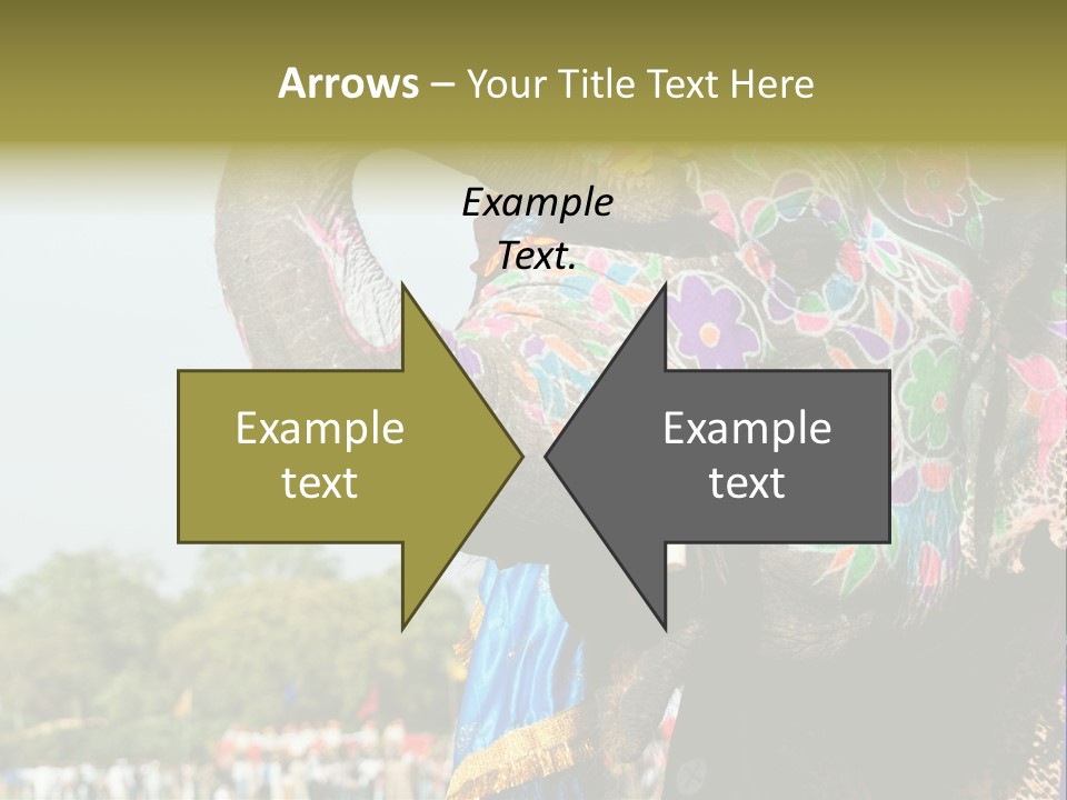 Holi Decorated Elephant India India Festival PowerPoint Template