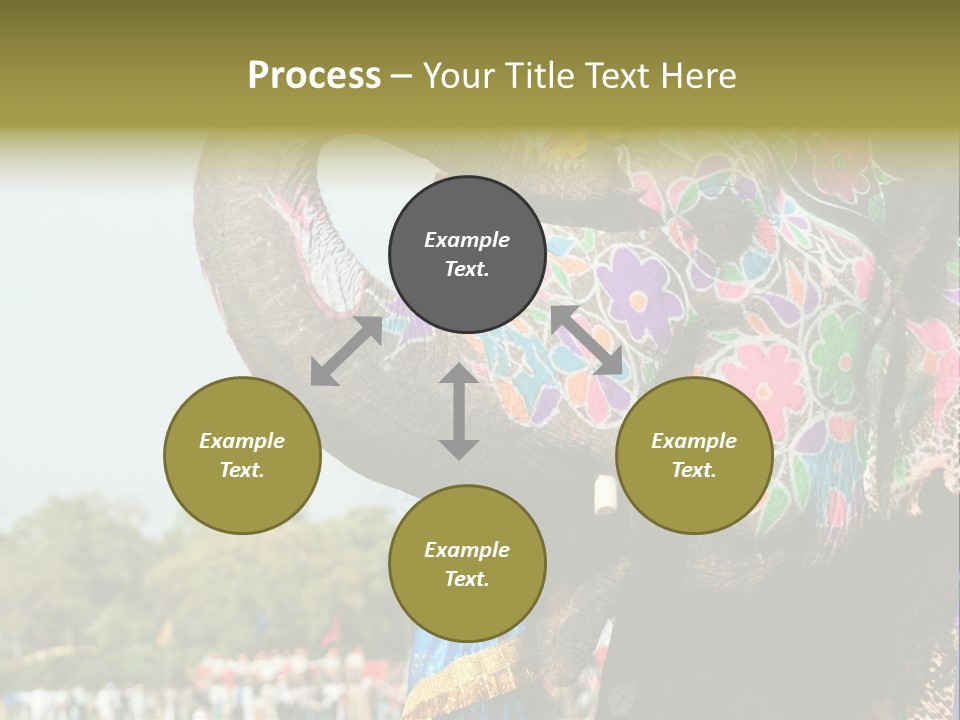 Holi Decorated Elephant India India Festival PowerPoint Template