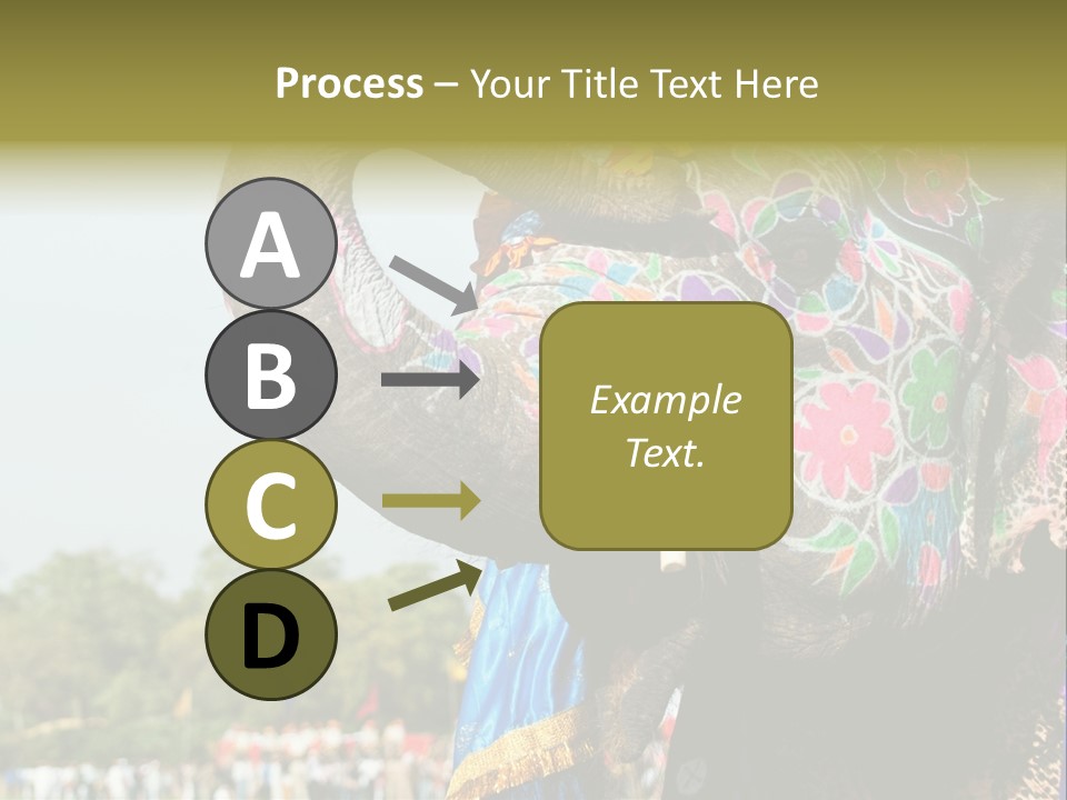 Holi Decorated Elephant India India Festival PowerPoint Template