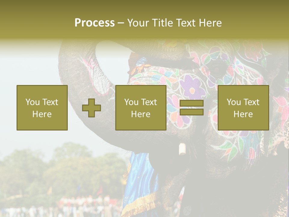 Holi Decorated Elephant India India Festival PowerPoint Template