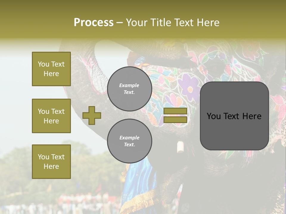 Holi Decorated Elephant India India Festival PowerPoint Template