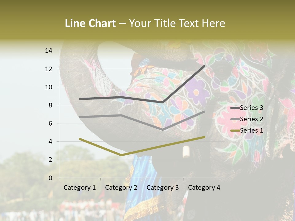 Holi Decorated Elephant India India Festival PowerPoint Template