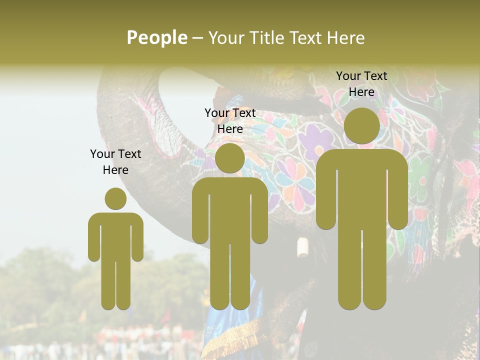 Holi Decorated Elephant India India Festival PowerPoint Template