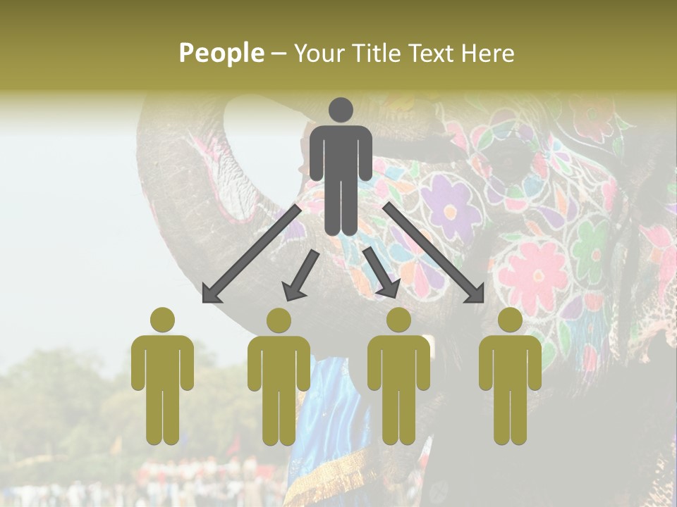 Holi Decorated Elephant India India Festival PowerPoint Template