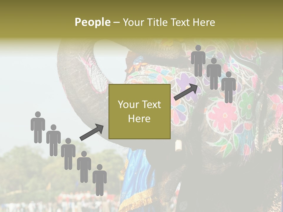 Holi Decorated Elephant India India Festival PowerPoint Template