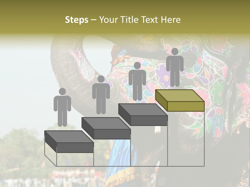 Holi Decorated Elephant India India Festival PowerPoint Template