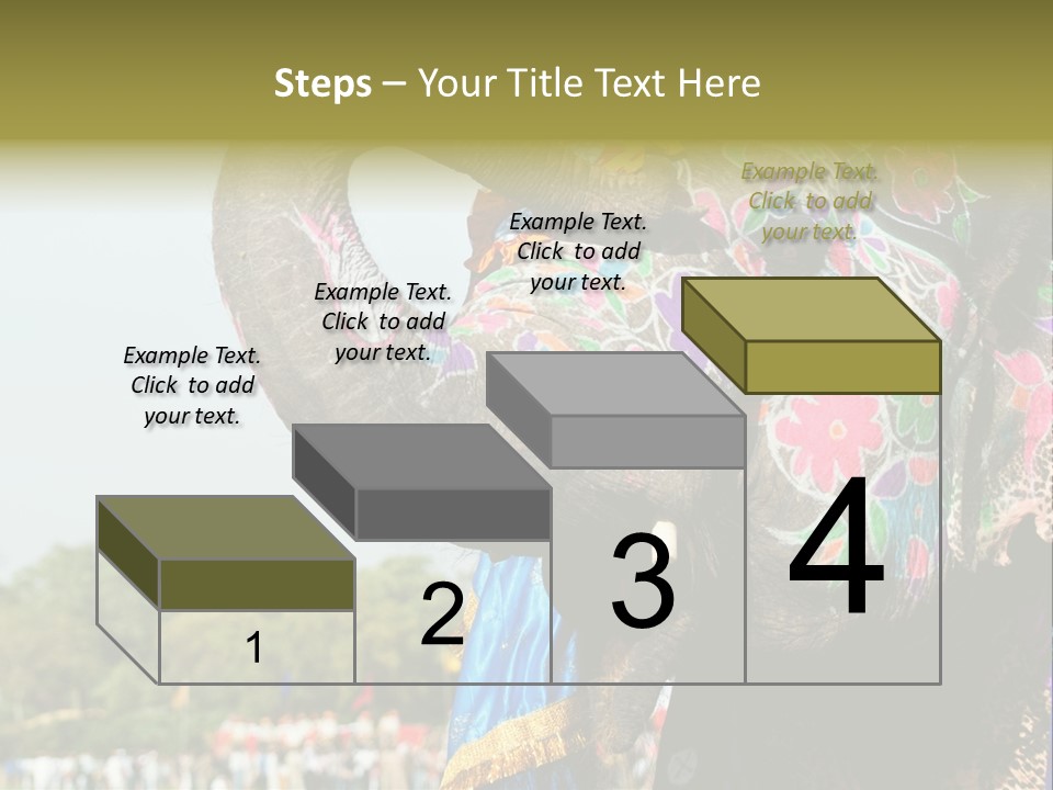 Holi Decorated Elephant India India Festival PowerPoint Template