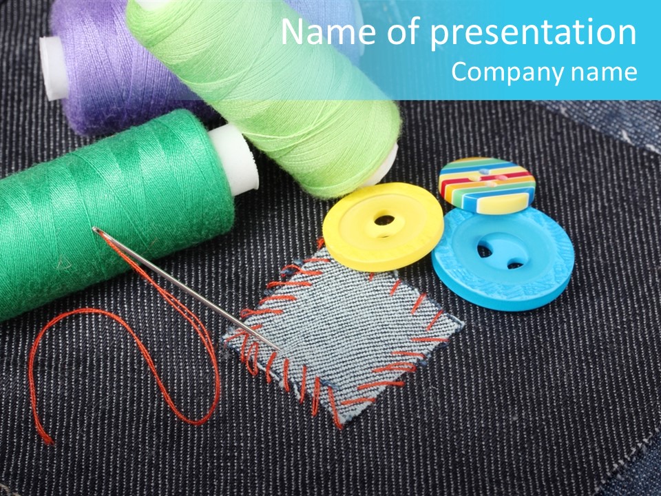 Cloth Textured Textile PowerPoint Template