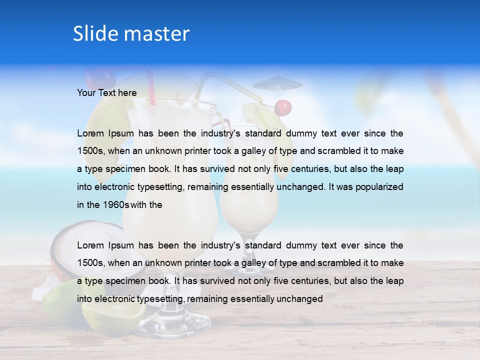 Alcohol Deck Fruit PowerPoint Template