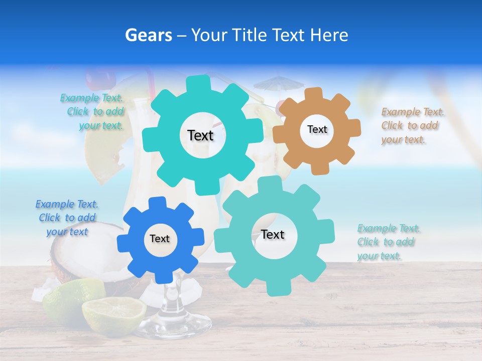 Alcohol Deck Fruit PowerPoint Template