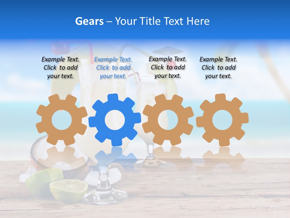 Alcohol Deck Fruit PowerPoint Template