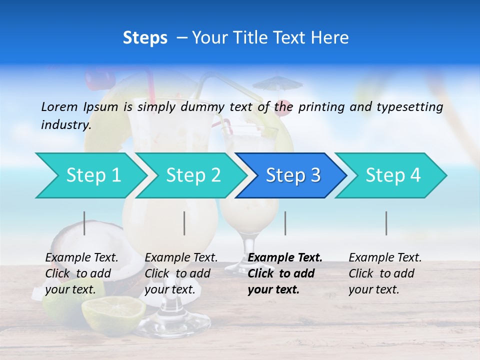 Alcohol Deck Fruit PowerPoint Template