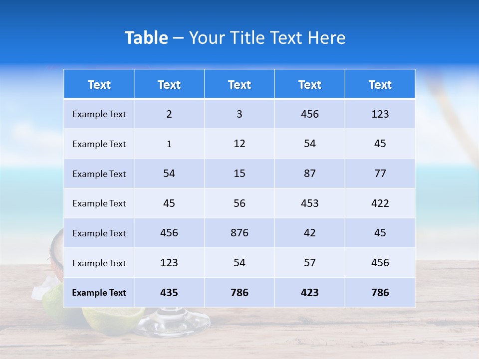 Alcohol Deck Fruit PowerPoint Template