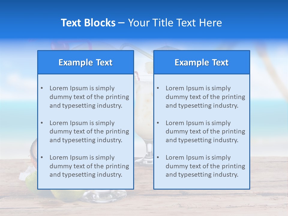 Alcohol Deck Fruit PowerPoint Template