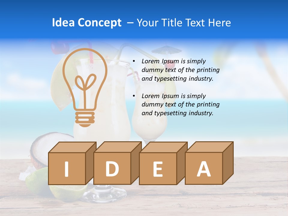 Alcohol Deck Fruit PowerPoint Template