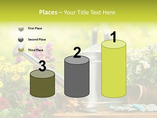 Shovel Flowerbed Tools PowerPoint Template
