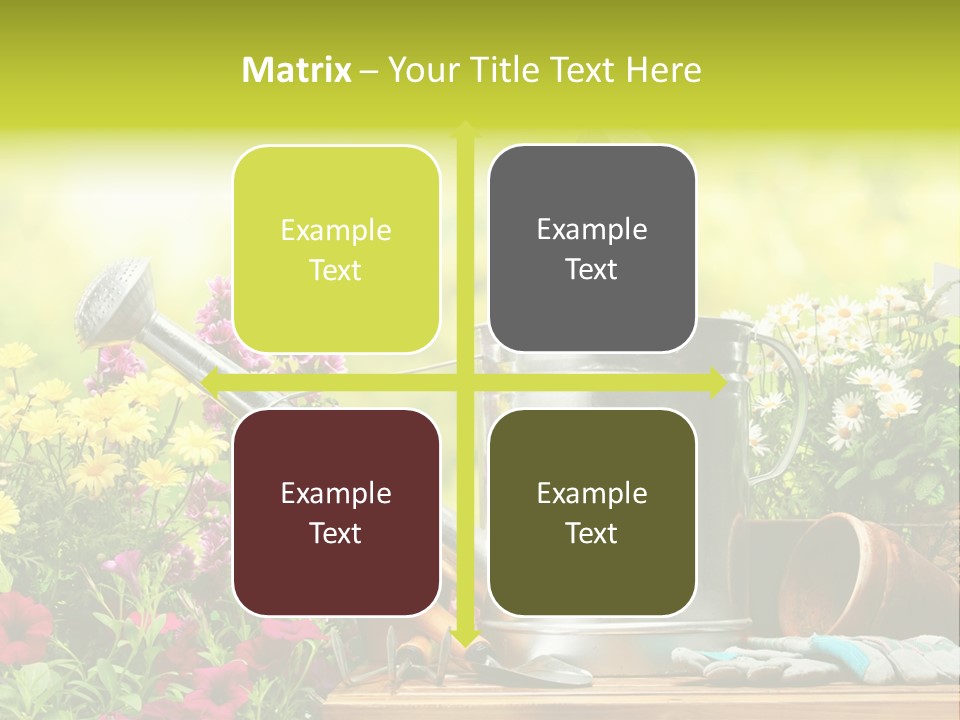 Shovel Flowerbed Tools PowerPoint Template