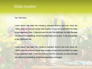 Shovel Flowerbed Tools PowerPoint Template