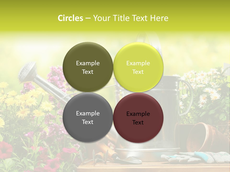 Shovel Flowerbed Tools PowerPoint Template