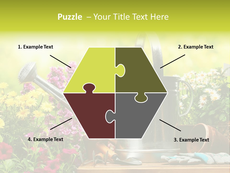 Shovel Flowerbed Tools PowerPoint Template